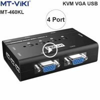 Auto KVM Switch VGA USB 4 port -chuyển mạch 4 CPU ra 1 màn hình VGA kèm cáp MT-VIKI MT-460KL