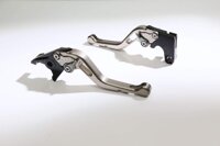 Autobahn88 Motorcycle Clutch + Brake Lever Set for Ducati : Monster S4/S4R (2001-2006) (Short Style : Titanium+Titanium/Handle+Adjuster)