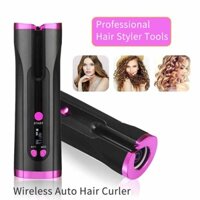Automatic Hair Curler Cordless Curling Iron Wireless Rotating LCD Ceramic Waver