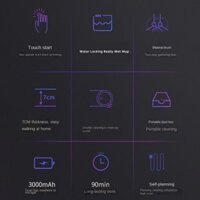 Automatic Vacuum Cleaner Robot 3-In-1 Smart Wireless Sweeping Dry Wet Cleaning Machine Robot Vacuum WhiteThương hiệu mới