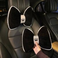Automotive Headrest Neck Pillow Camellia Pillow Car Seat Pillow a Pair of Car Waist Cushion Female Driver Backrest YAnh