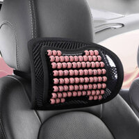 Automotive Headrest Neck Pillow Summer Wooden Bead Automotive Waist Cushion Ventilation Cool Cushion Office Seating Universal Backrest Pillow uo3w