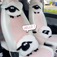 Automotive Headrest Neck Pillow Internet Celebrity Same Style Sheep Got a Sheep Car Pillow Waist Cushion Car Seat Pillow eOHe