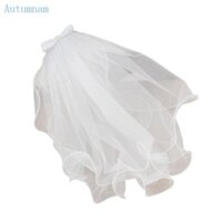 Autu Lễ cưới thanh lịch Khăn che mặt cô dâu có viền cuộn Nơ Lớp che mặt đám cưới Sự kiện đính hôn Veil Đầu cô dâu