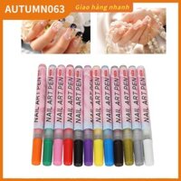 Autumn063 Bộ 12 màu sơn móng tay nghệ thuật Sơn móng tay nhanh khô lâu trôi Sơn bóng 3D lâu trôi