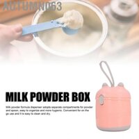 Autumn063 Hộp đựng sữa công thức dành cho trẻ em Hộp đựng sữa bột lớn hai lớp silicone màu hồng niêm phong cho du lịch