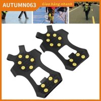 Autumn063 Ice cleat Spike crampons antislip 10 studs thép đi bộ lực kéo tuyết