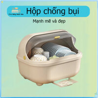 ❤️Ưu đãi giới hạn thời gian❤️Hộp Nhựa Đựng Chén Dĩa Ráo Nước Chống Bụi Có Nắp Đậy Cho Nhà Bếp