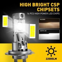 Auxito 2 Chiếc 22000LM 120W H7 Bóng Đèn LED Headligh Nâng Cấp 600% Sáng Hơn Không Cần Bộ Chuyển Đổi Cắm n Chơi Quạt Tích Hợp