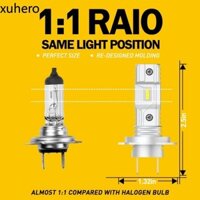 Auxito Q10 H7 Đèn Pha Led Bóng Đèn Kích Thước Mini Không Quạt Không Dây Cho Đèn Pha Ô Tô H7 Đèn Led Bóng Đèn Tự Động 6000K Trắng 12V