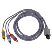 AV composite cable audio video cable 3 RCA-6 FT For Nintendo Wii TV / monitor