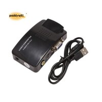 Av sang VGA Adapter VGA Bộ Chuyển Đổi PC Composite S-Video AV Đầu Vào PC VGA Đầu Ra LCD Chuyển Đổi Hộp Công Tắc