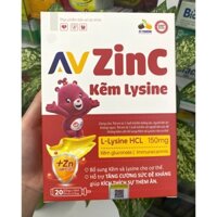 AV ZinC kẽm lysine - Bổ sung kẽm và Lysine cho cơ thể, hỗ trợ tăng cường sức đề kháng, giúp kích thích sự thèm ăn