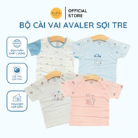 [Avaler chính hãng] Bộ cộc tay sợi tre cho bé trai và bé gái, bộ cài vai cộc tay cho bé từ 6m - 4y