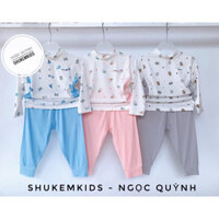 [Avaler/ chính hãng]  Bộ dài cổ 3 phân avaler sợi tre cho bé trai gái