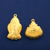 Avalokitesvara Bodhisattva Tượng Phật Mặt Dây Chuyền Cặp Đôi Vàng Hai Mặt Cho Nam Nữ