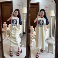 ❤️Váy YT89 CÔ GÁI TÓC XÙ PHỐI TAY