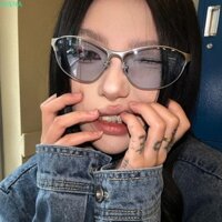 Avena Nữ Hình Bầu Dục, Kính Mát Mắt Mèo Punk Kim Loại, Nhà Thiết Kế UV400 Vintage Y2k Cay Bé Gái Kính Mắt