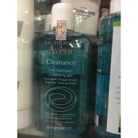 AVENE CLEANANCE GEL NETTOYANT CLEANSING GEL 200ML. GEL RỬA MẶT KHÔNG XÀ PHÒNG CHO DA NHỜN MỤN.