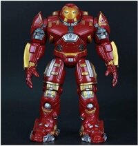 Avengers 3 Iron Man Hulkbuster Armor Joints Movable Dolls Mark with LED Light PVC Action Figure Collection Model Toy (Color : Golden)
