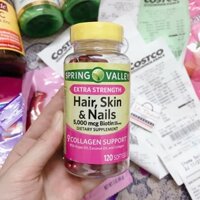 ⁉️VIÊN UỐNG SPRING VALLEY EXTRA STRENGTH HAIR, SKIN & NAIL 5000mcg‼️