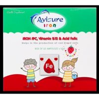 Avisure Iron bổ sung sắt hữu cơ cho bé dạng siro 30 ống