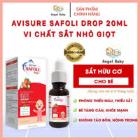 Avisure Safoli Drop 20ml - Vi Chất Sắt Nhỏ Giọt, Cải Thiện Tình Trạng Thiếu Máu, Giúp Bé Khoẻ Mạnh, Thông Minh Vượt Trội