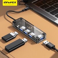 Awei 9 trong 1 USB C Hub 4K30Hz PD100W Adapter Loại C Sang USB 3.0 HDMI RJ45 VGA Tương Thích Cho Laptop PC PS5 Laptop