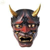 Awngd Halloween Cosplay, Prajna Noh Kabuki Nhật Bản Xanh / Res / Vàng / Xanh Nhạt Full Face, Cosplay Nhựa Oni Samurai Đạo Cụ Halloween