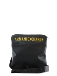 A|X Armani Exchange Men's Logo Flat Crossbody, Black, O/S