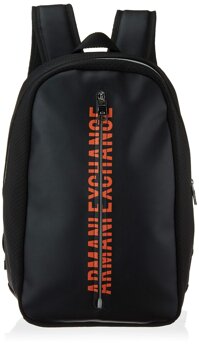 A|X Armani Exchange Men's Preforated Neoprene Logo Zipper Backpack, nero - black, OS