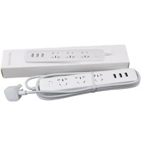 ✳️XẢ KHO✳️ Ổ điện chống cháy nổ 3 ổ cắm và 3 ổ USB, tự ngắt khi dòng điện quá tải, sản phẩm cao cấp sang trọng 8758