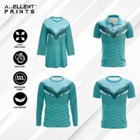 Axellent cyan zig zag v Áo Thun Thăng Hoa Áo unisex