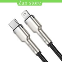 ây sạc nhanh ip20w Baseus bọc inox Cáp type c to ip13 11promax 12 ..
