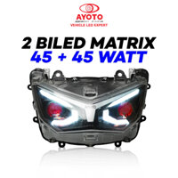 Ayoto LED NMAX MỚI ĐÈN ĐÈN HEDLIGHT ASSEMBLY VỚI MẮT KIM CƯỜNG