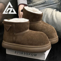 Az Giày len đế dày và giày bánh mì dày sang trọng, bốt tuyết, giày cotton mới mùa thu đông dành cho nữ