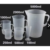 [Azlon] Cốc nhựa/ becher nhựa/ beaker chia vạch loại cao cấp cho phòng thí nghiệm 50ml 100ml 250ml 500ml 1000ml 2000ml