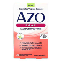 Azo Boric Acid Vaginal Suppositories 600 mg 30 Suppositories