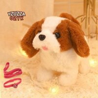 B Bé Điện Chó Bộ Đồ Chơi Đi Bộ Vỏ Cây Đuôi Wagging Sang Trọng Tương Tác Điện Tử Thú Cưng Con Chó Con Bộ Đồ Chơi Cho Bé Gái Bé Trai Sinh Nhật