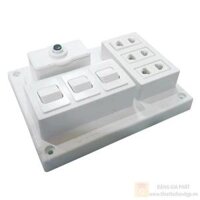 B-CB15A3C - Bảng điện nổi CB 15A có 3 ổ cắm đôi 2 chấu và 3 công tắc 1 chiều LiOA