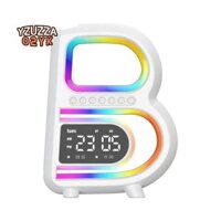 B Hình Loa Thông Minh LED Không Dây Sạc Nhanh Loa Bluetooth RGB Cầu Vồng Bầu Không Khí Âm Nhạc Xung Đồng Hồ Người Chơi, Tay Nghề Tốt