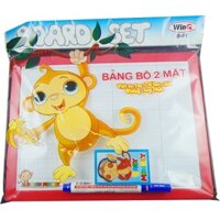 [B01] COMBO 10 Bảng Bộ 2 Mặt / Bảng Con Học Sinh Win Q / WinQ Qui Lực B-01 1 Mặt Bút Lông, 1 Mặt Phấn Kèm Moust Lau Bảng