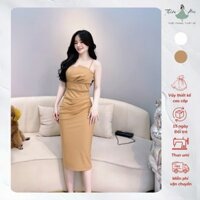 B031- Đầm body tôn dáng 2 dây thiết kế Sang Trọng Lịch Sự, Váy body sexy