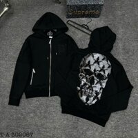 B1 - Áo Khoác Hoodie Boy Phố Philipp Plein Đính Đá Đầu Lâu Logo Kim Loại Áo Chất Phố 🔥Hot🔥 2025