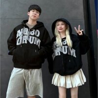 B1 - Áo Khoác Hoodie Zip Nỉ Bông Form Boxy NQ30 FORUM Thêu Đắp Vải Unisex Nam Nữ HOTTREND 2025
