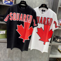 B1 - Áo Phông DSQUARED2 In Hình Chiếc Lá Áo Thun DSQ Premium Logo Lá Phong Siêu Hot Chất Vải Cotton