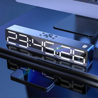 B133N bluetooth Speaker Wireless Speaker Double Alarm Clock LED Light Display Double Drivers Bass AUX TF Card Desktop Sp