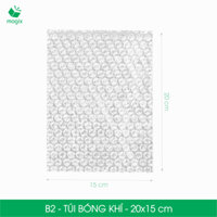 B2 - 20x15 cm - 100 Túi bóng khí chống sốc đóng hàng - Túi gói hàng, bọc chống sốc, xốp chống sốc