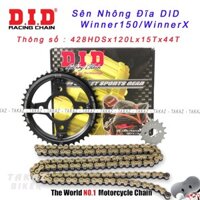 B2 Sên Nhông Dĩa DID Winner 150 - Winner X - FZ - Bộ Sên Vàng Thái Lan