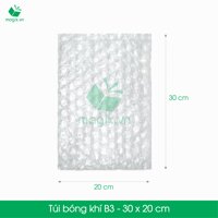 B3 - 30x20 cm - 25 Túi bóng khí, xốp hơi, xốp nổ đóng hàng